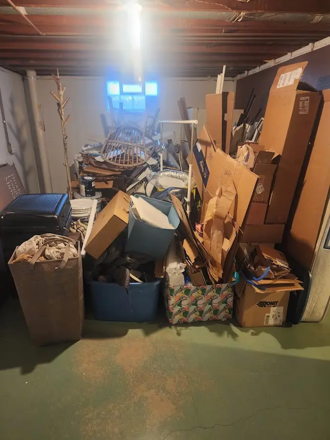 Roll-off dumpster container at job site for 6 Yard Dumpster Rental in Alhambra